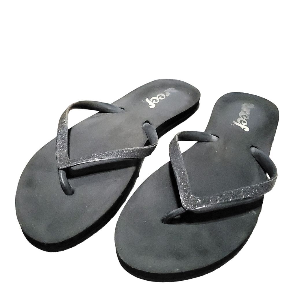 Reef Women’s Black Stargazer 6-7 Black with Black sparkle